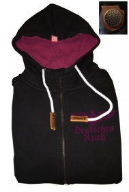 Druck18 Premium - Frauen Kapuzenjacke - Deutsches Herz - schwarz Druck18 Premium - Frauen Kapuzenjacke - Deutsches Herz - schwarz