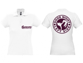 Frauen Polo - Hatecore - GNLS - weiß/lila Frauen Polo - Hatecore - GNLS - weiß/lila