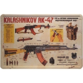 Blechschild - Kalashnikov AK-47 - D47 (248) Blechschild - Kalashnikov AK-47 - D47 (248)