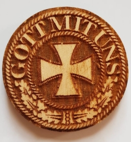 Magnet - Holz - Gott mit uns - Eisernes Kreuz