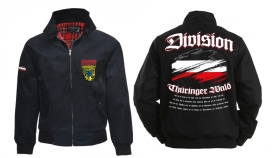 Harrington Jacke - bedruckt - schwarz - Division Thüringer Wald Harrington Jacke - bedruckt - schwarz - Division Thüringer Wald